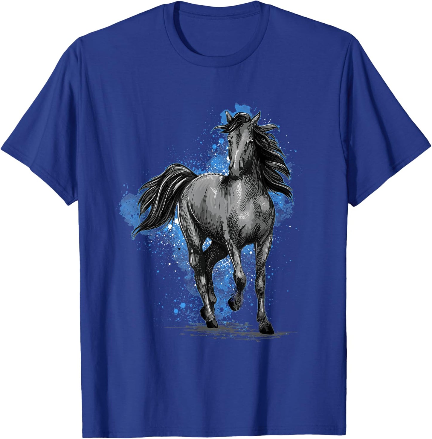 Black Horse - Horses Animal Lover Equestrian Horseback Rider T-Shirt - T-Shirt | Royal