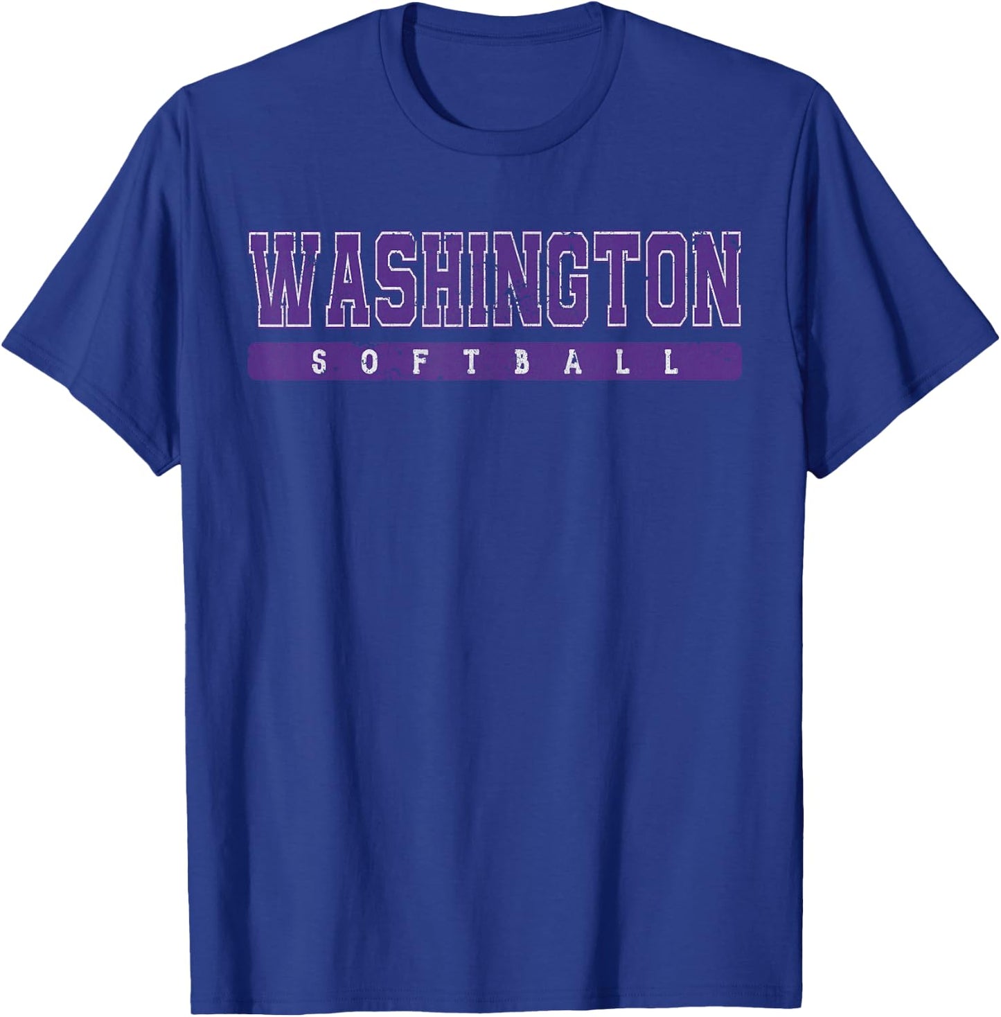 Washington Softball Purple Vintage Text. T-Shirt - T-Shirt | Royal