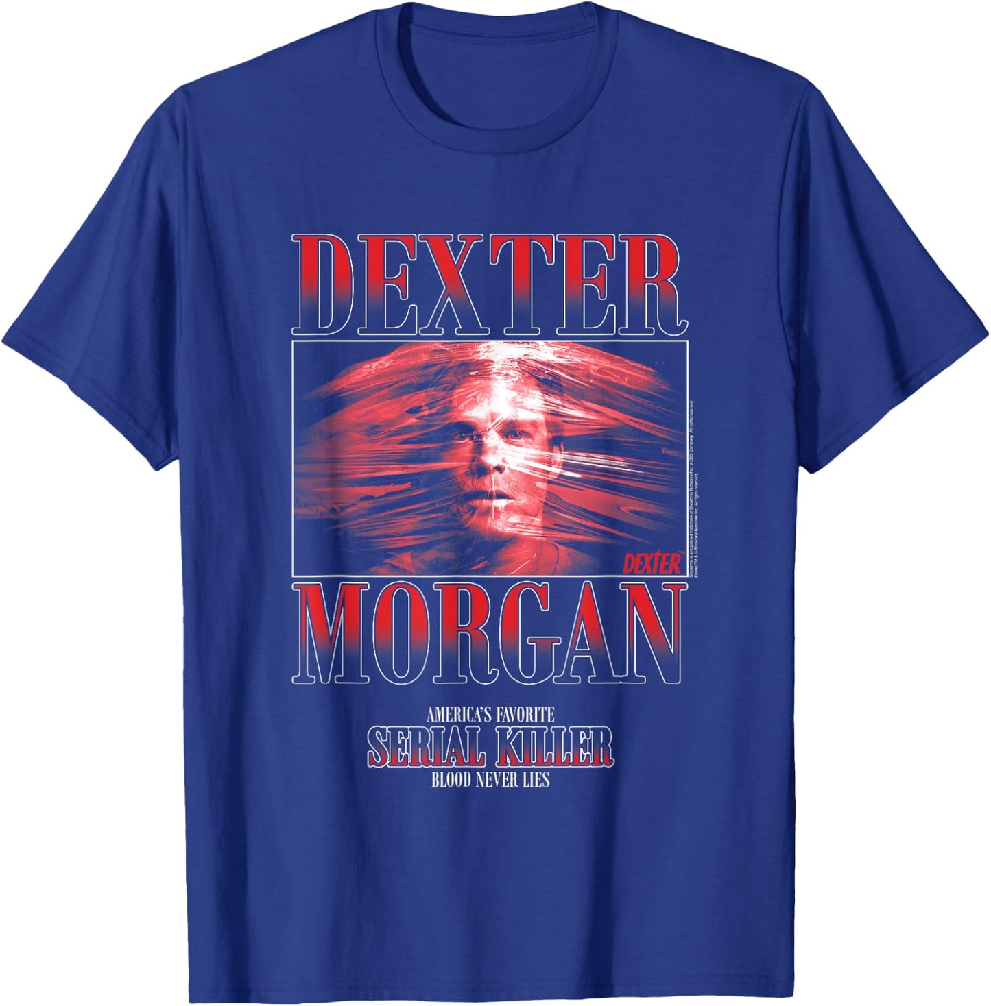 Dexter Main Image Plastic Wrap Retro 90's TV Shows T-Shirt - T-Shirt | Royal