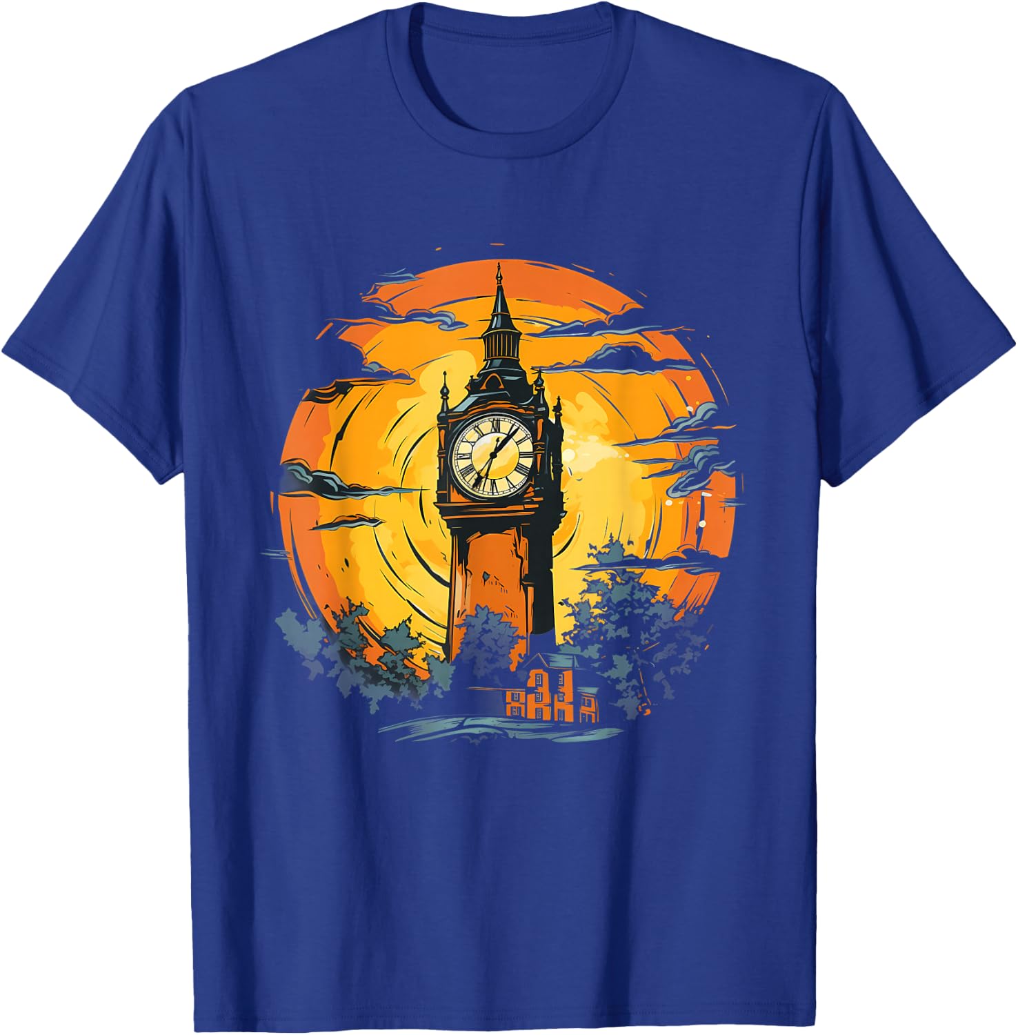 Retro Style Great Clock Tower T-Shirt - T-Shirt | Royal