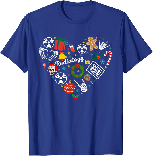Radiology Christmas Xray Radiologist Christmas Radiologic T-Shirt - T-Shirt | Royal