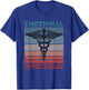 Vintage Emotional Support Husband Caring Husband T-Shirt - T-Shirt | Royal