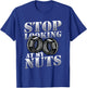 Stop Looking At My Nuts Funny Mechanic T-Shirt - T-Shirt | Royal
