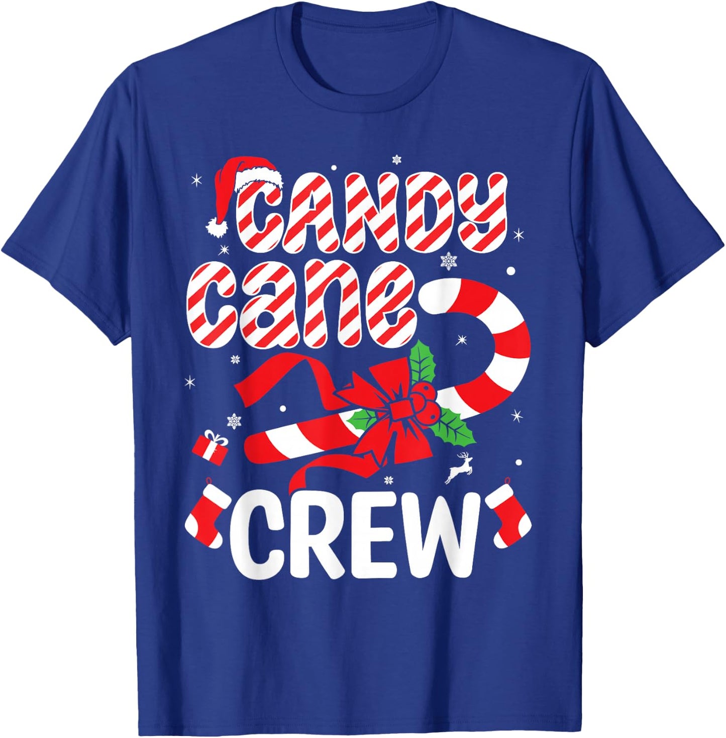 Candy Cane Crew - Funny Christmas Holiday Men Women T-Shirt - T-Shirt | Royal