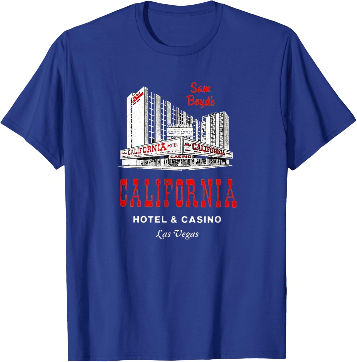 California Hotel Casino Retro Vintage Las Vegas T-Shirt - T-Shirt | Royal