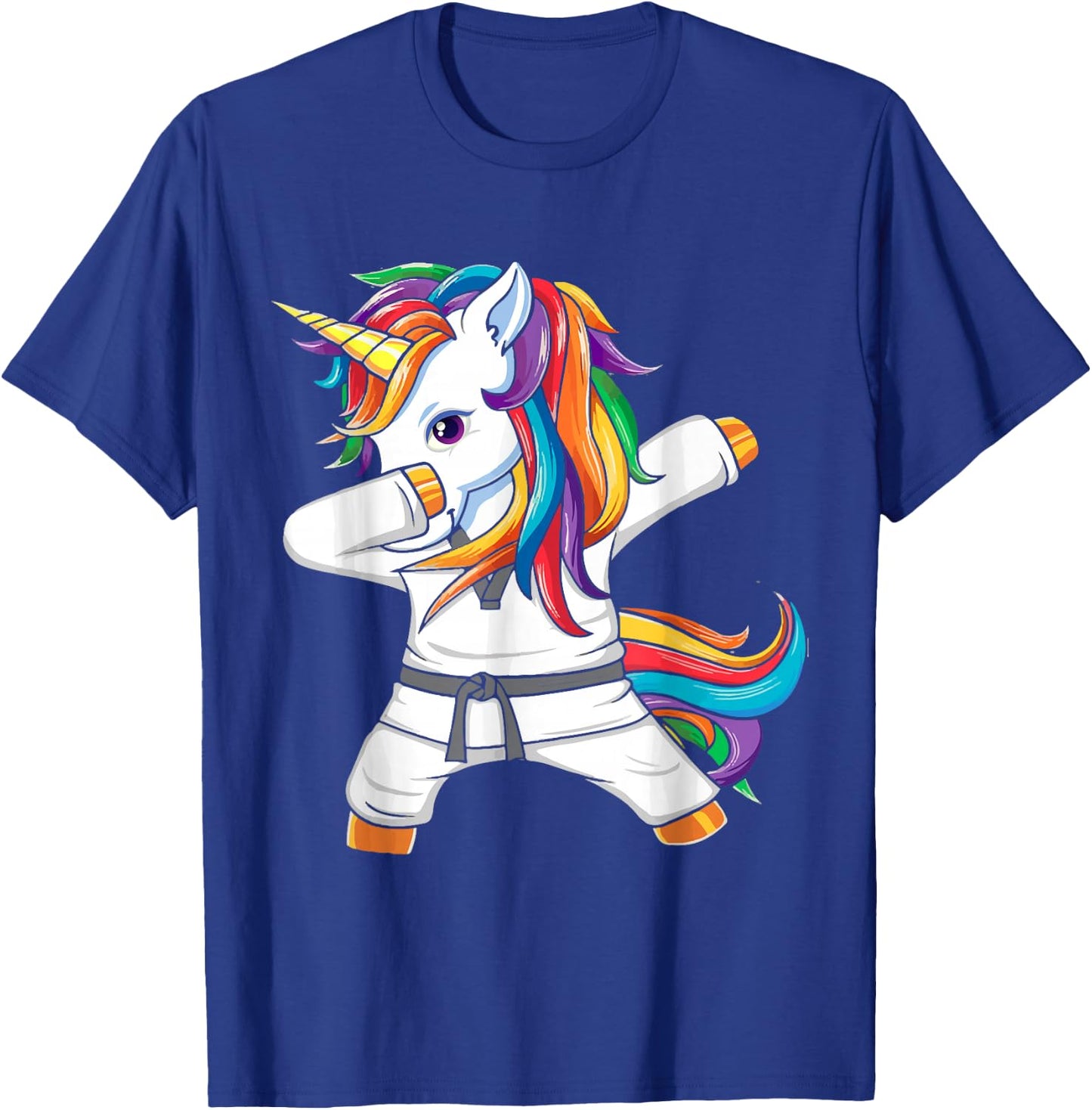 Funny Dabbing Unicorn Brazilian Jiu-Jitsu BJJ Kids Jew Jitsu T-Shirt - T-Shirt | Royal