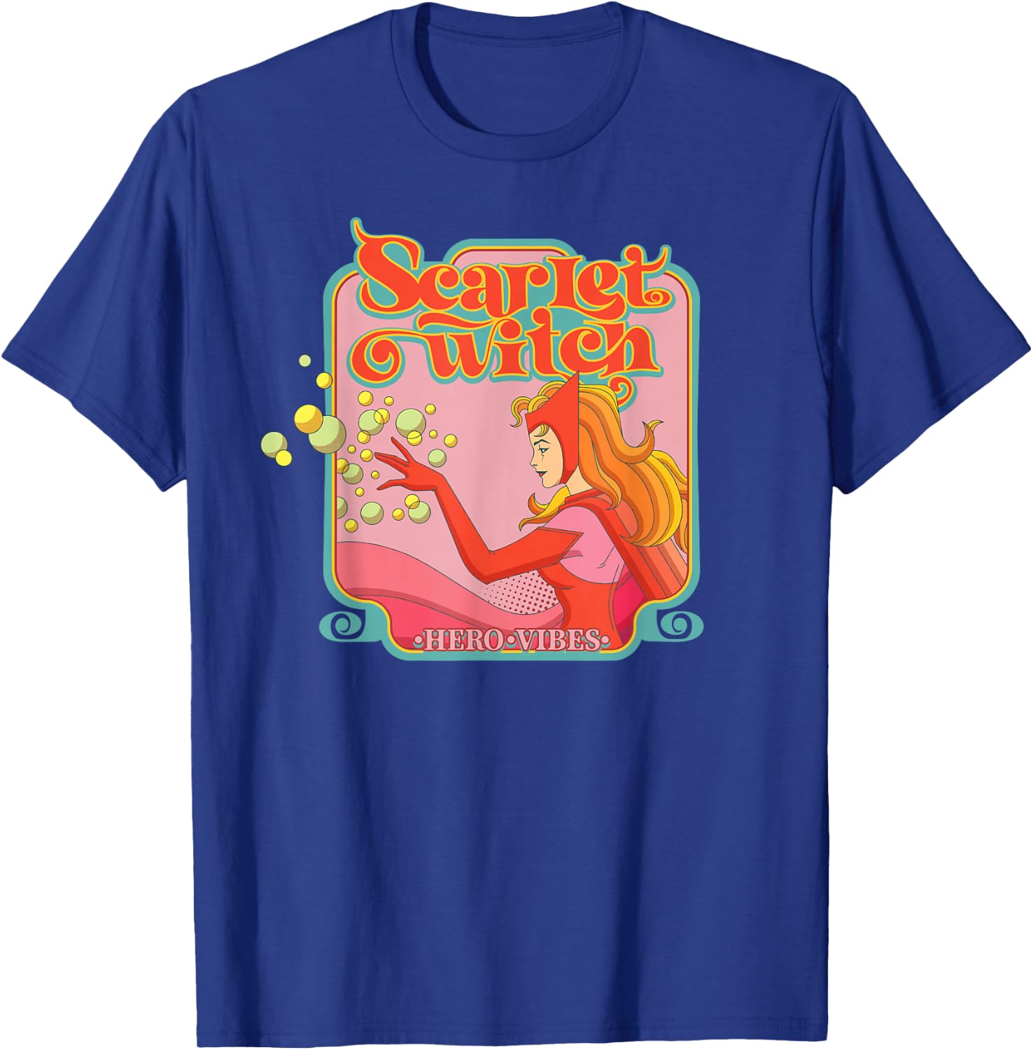 Marvel Avengers Scarlet Witch Wanda Hero Vibes Comic Retro T-Shirt - T-Shirt | Royal