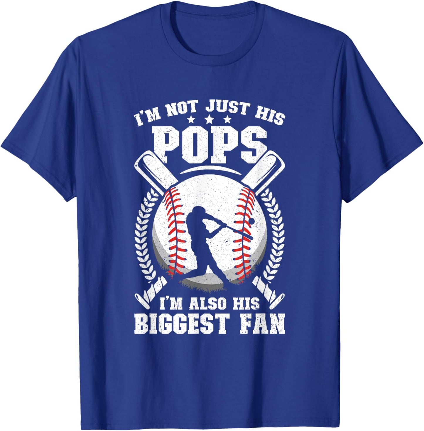 His Biggest Fan Baseball Pops Of A Baseball Player T-Shirt - T-Shirt | Royal