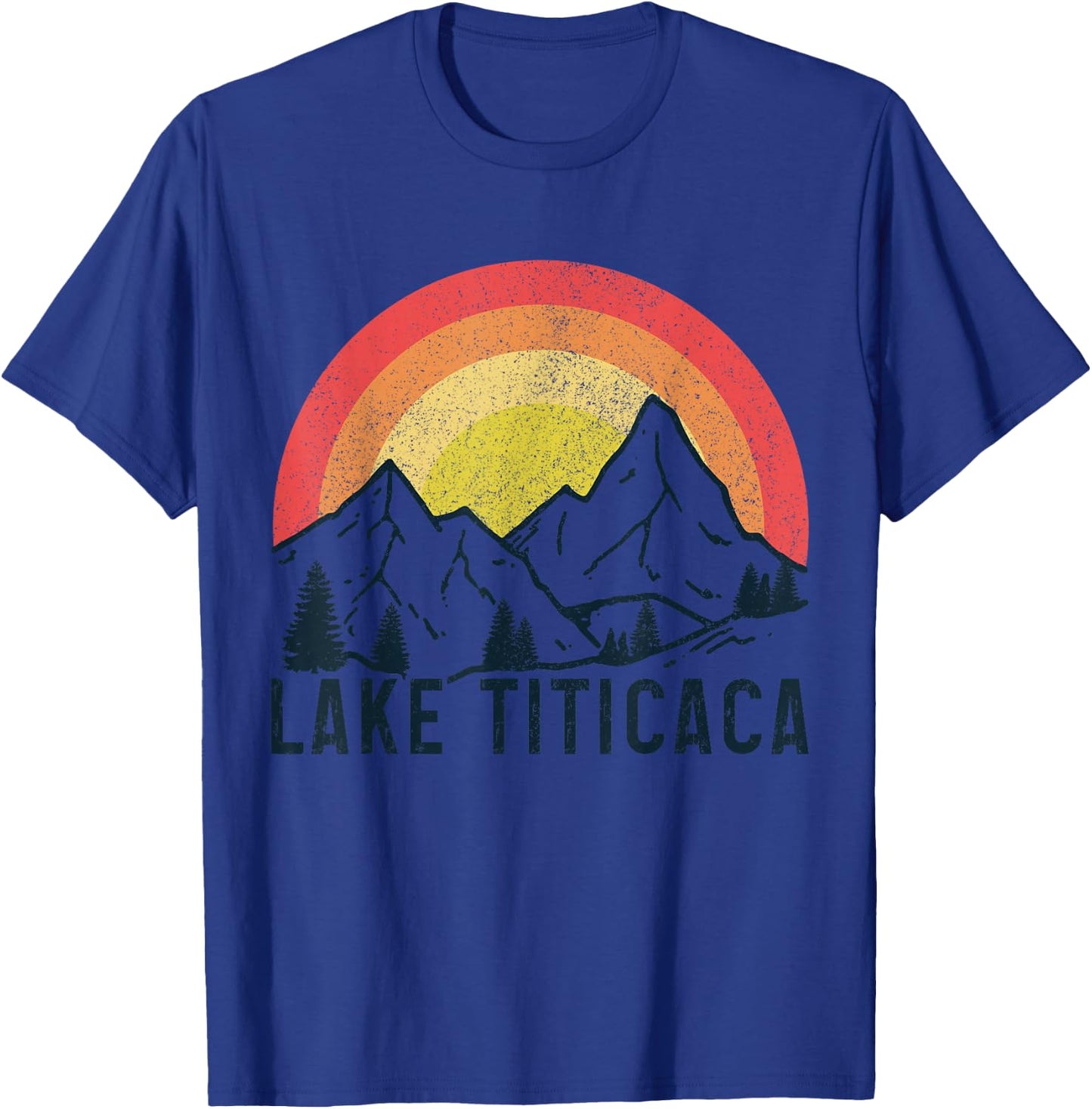 Titicaca Lake Bolivia Vintage Bolivian Souvenir T-Shirt - T-Shirt | Royal