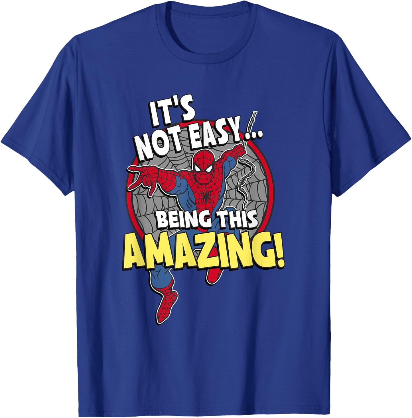 Marvel Comics Retro Classic Spider-Man! Being Amazing! T-Shirt - T-Shirt | Royal