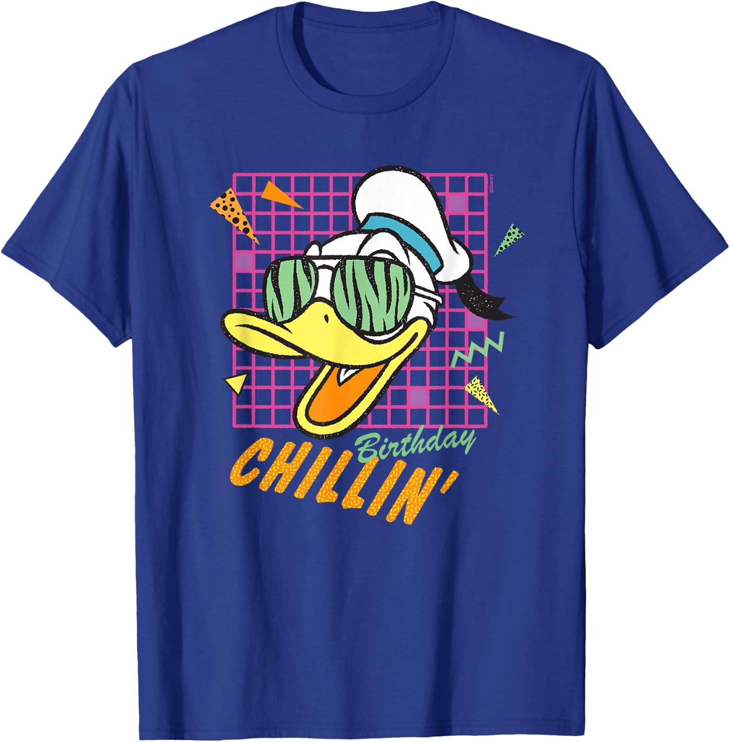 Disney Donald Duck Retro 1980s Birthday Chillin' T-Shirt - T-Shirt | Royal