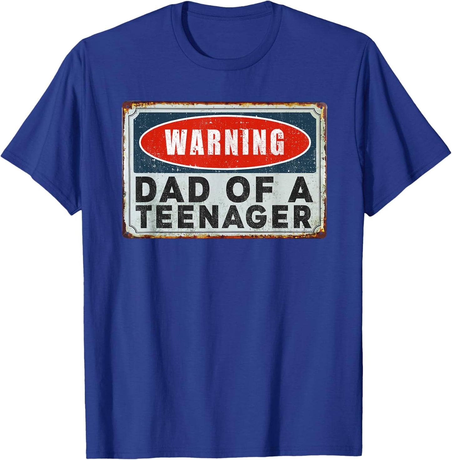 Warning Dad Of A Teenager Funny 13 Years Old Teenage Humor T-Shirt - T-Shirt | Royal