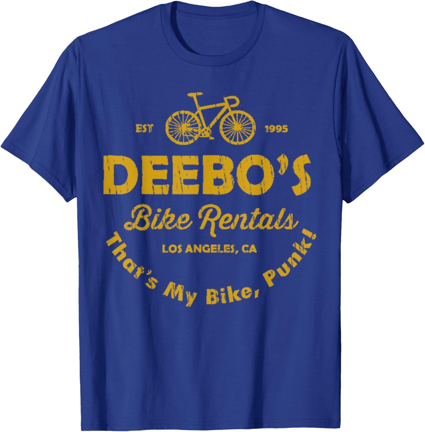 Deebo's Bike Rentals Vintage Retro T-Shirt - T-Shirt | Royal