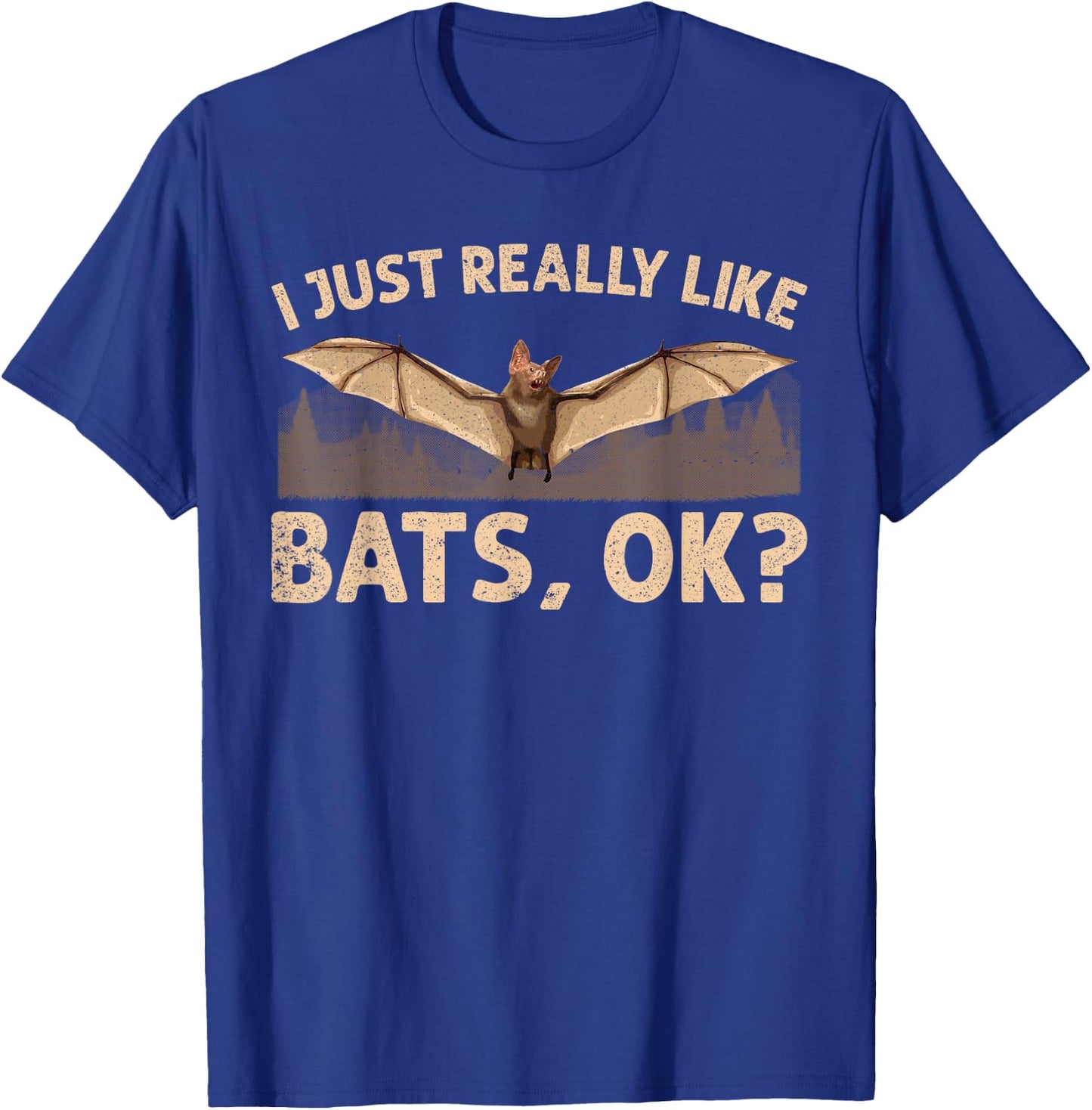 Cute Bat Design Women Nocturnal Animal Bat Lovers T-Shirt - T-Shirt | Royal