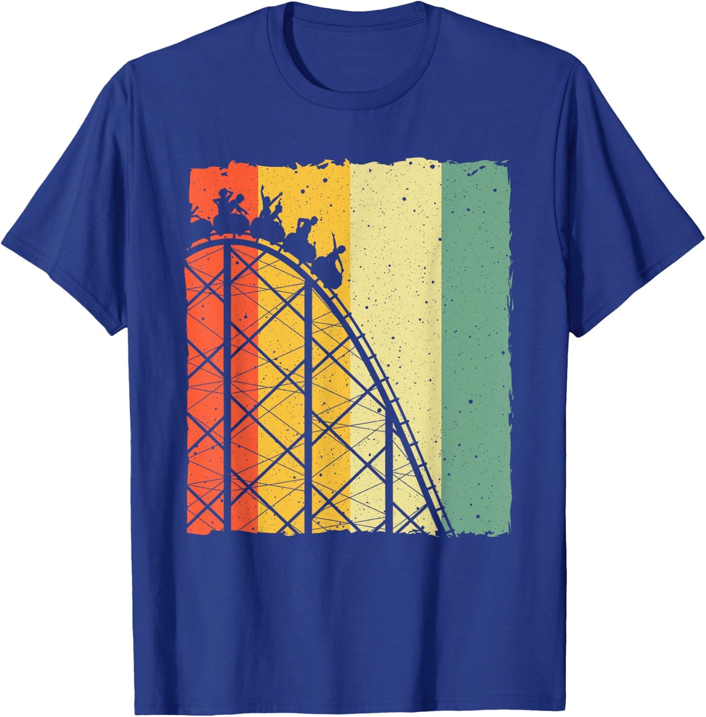 Cute Vintage Roller Coaster Design Men Women Amusement Park T-Shirt - T-Shirt | Royal