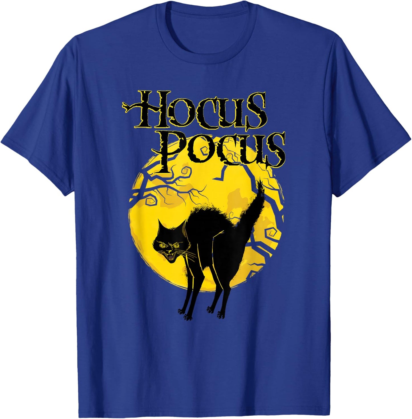 Disney Hocus Pocus Black Cat Binx Moon Silhouette V2 T-Shirt - T-Shirt | Royal
