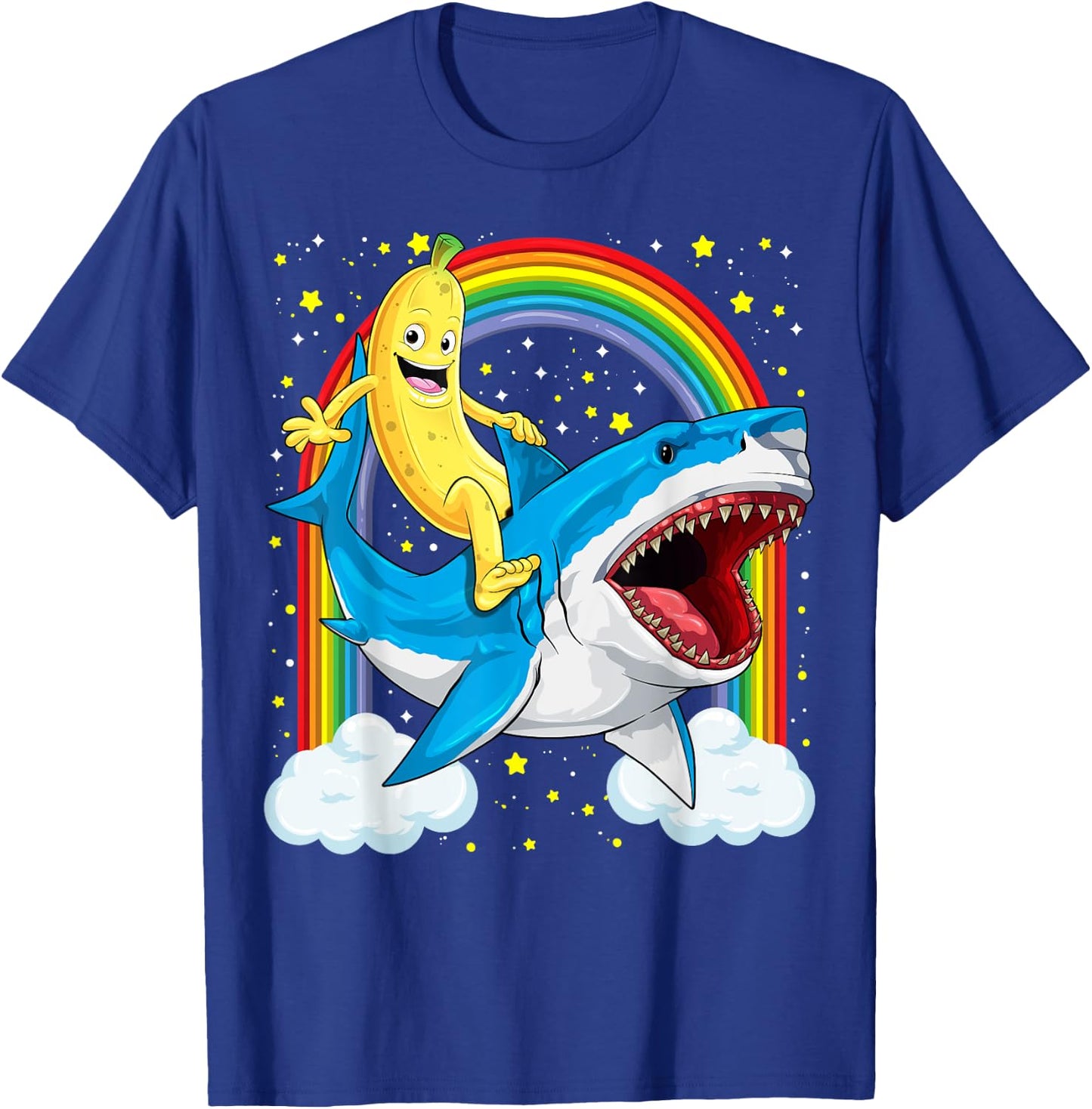 Banana Shirt Banana Shark Fruitful Sea Predator Funny T-Shirt - T-Shirt | Royal