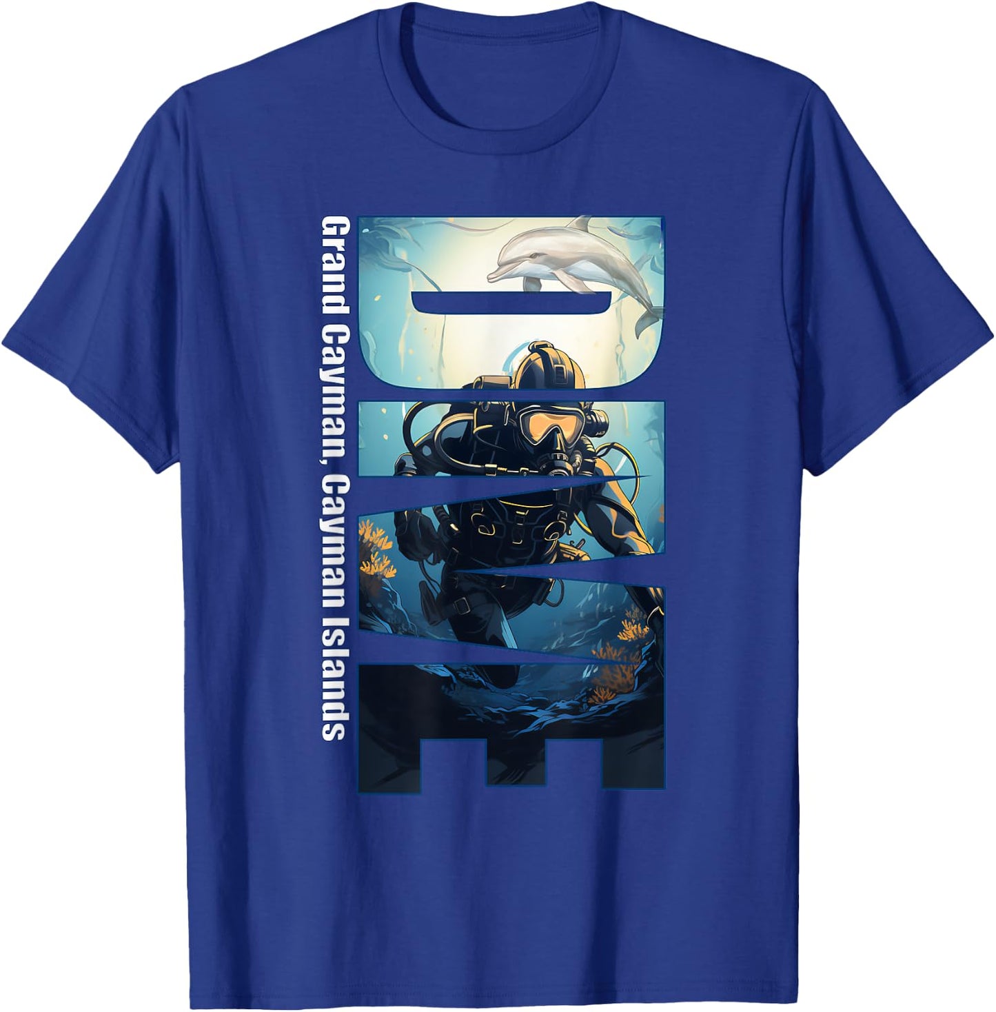DIVE Grand Cayman SCUBA Diving Snorkeling T-Shirt - T-Shirt | Royal