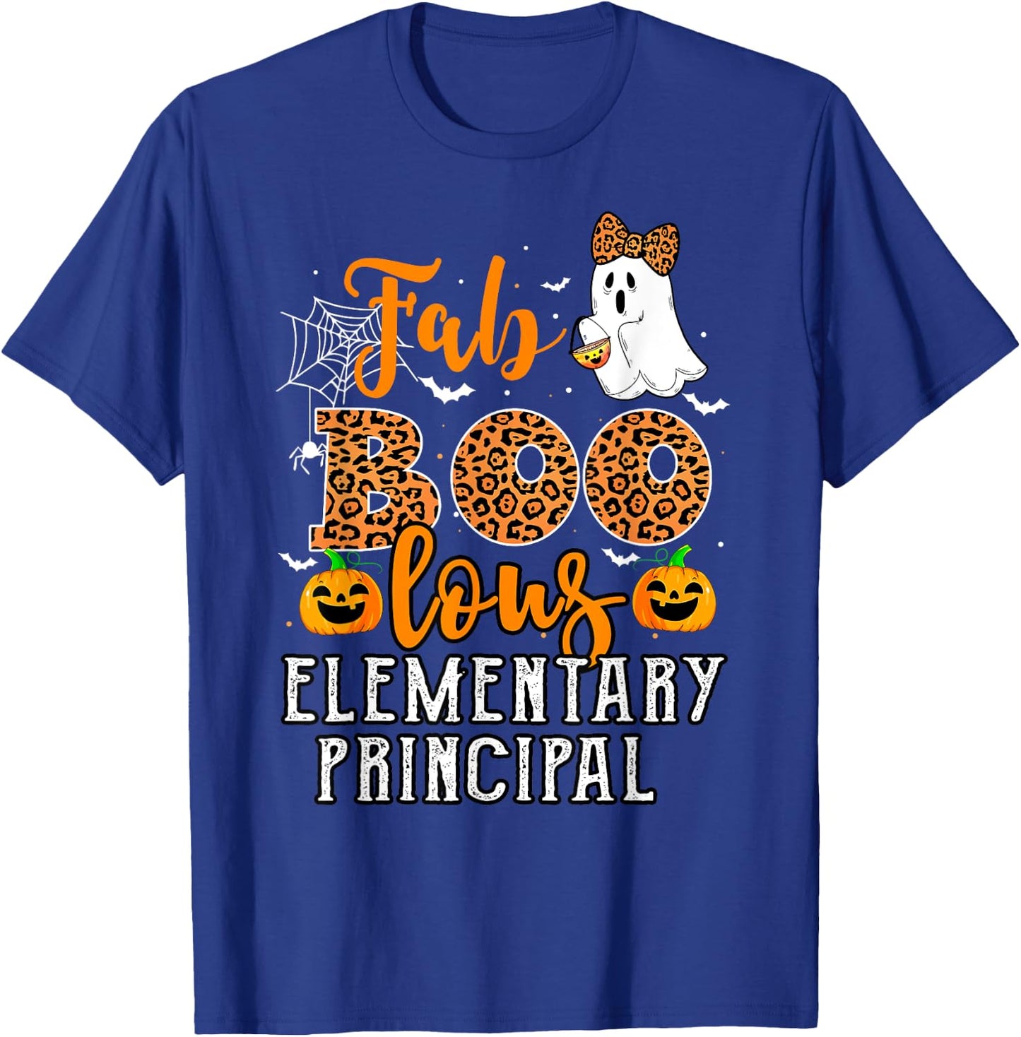 Leopard Halloween Costume Faboolous Elementary Principal T-Shirt - T-Shirt | Royal