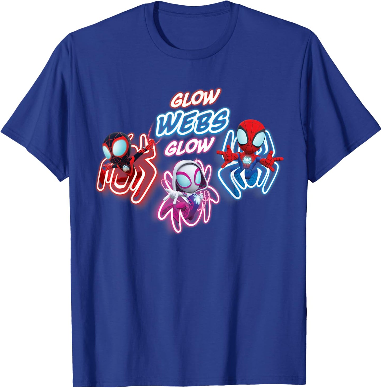 Marvel Spidey and His Amazing Friends Glow Webs Glow Action T-Shirt - T-Shirt | Royal