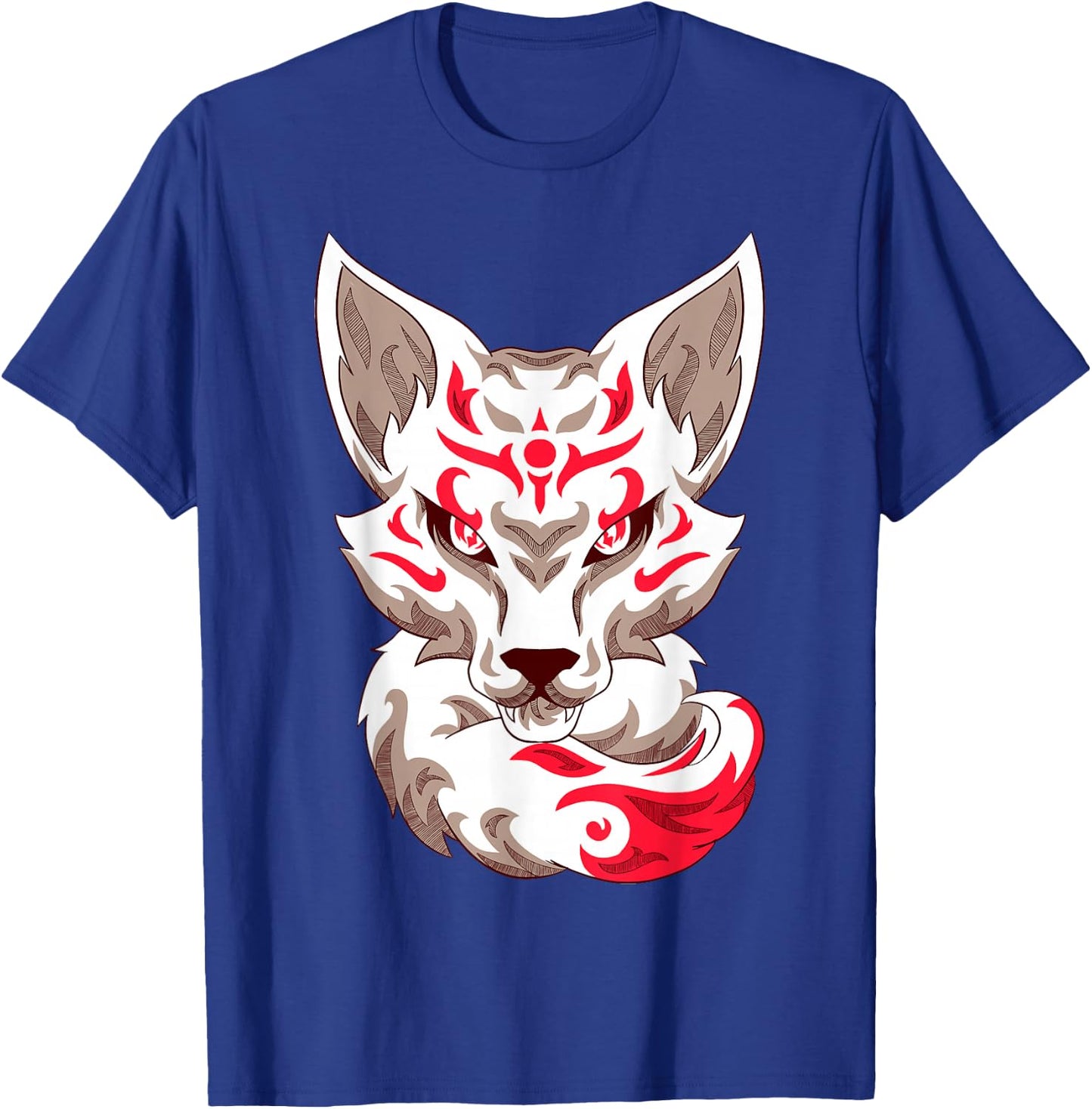 Kitsune Mask Nine-Tailed Fox T-Shirt - T-Shirt | Royal