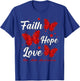 Faith Hope Love Hiv Aids Awareness Butterfly T-Shirt - T-Shirt | Royal