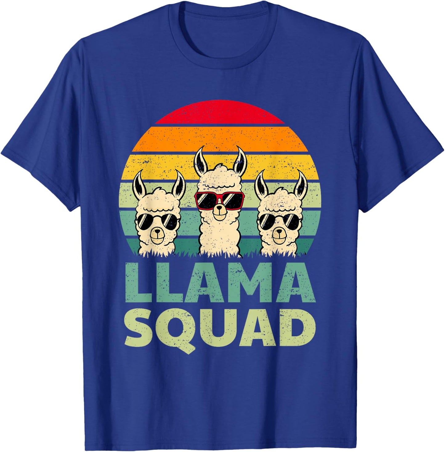 Funny Llama Design Women Llama Alpaca Farm Animal T-Shirt - T-Shirt | Royal