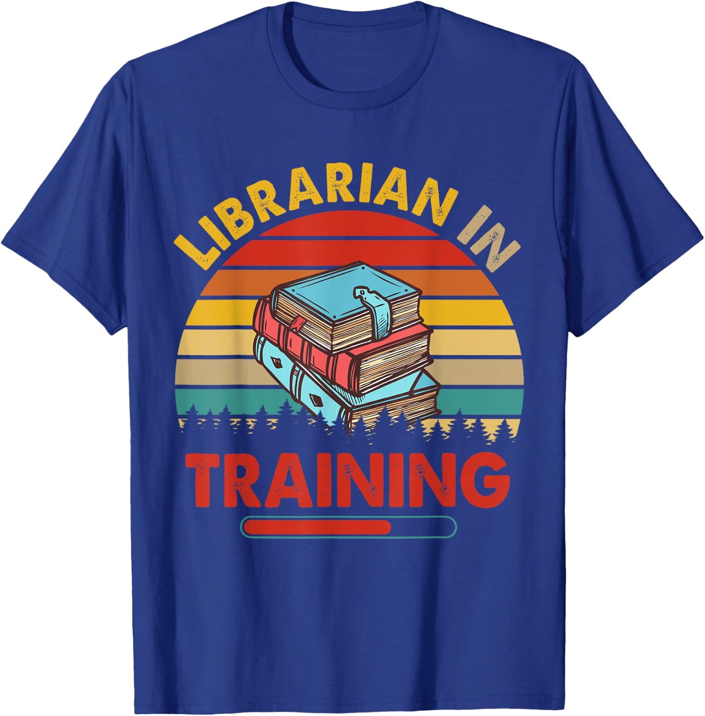 Vintage Retro Librarian In Training Costume Proud Future Job T-Shirt - T-Shirt | Royal