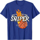 Basketball Sniper - Hit From Anywhere - Fire Basketball T-Shirt - T-Shirt | Royal
