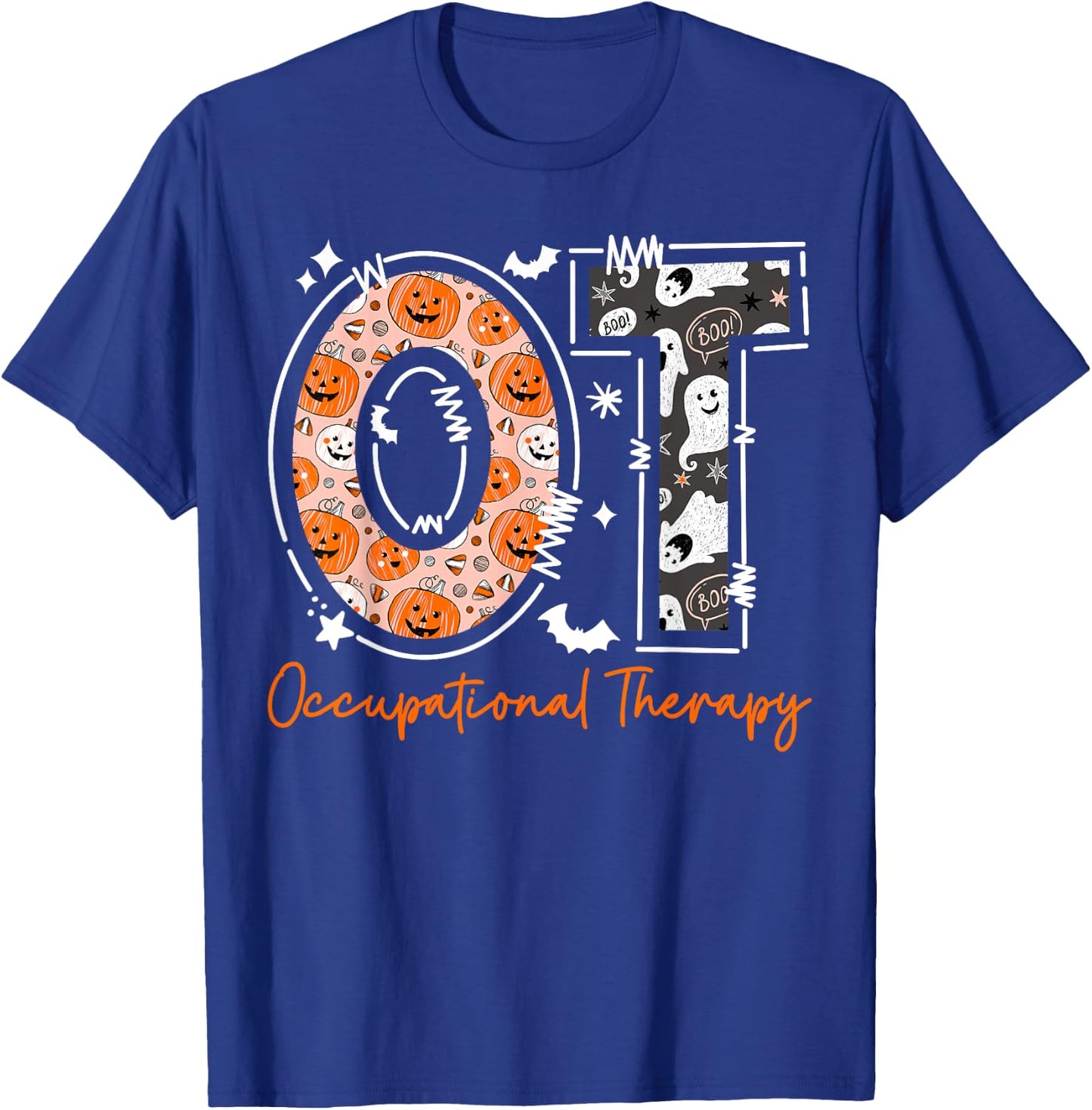 Spooky Occupational Therapy Therapist Halloween Funny OTA OT T-Shirt - T-Shirt | Royal