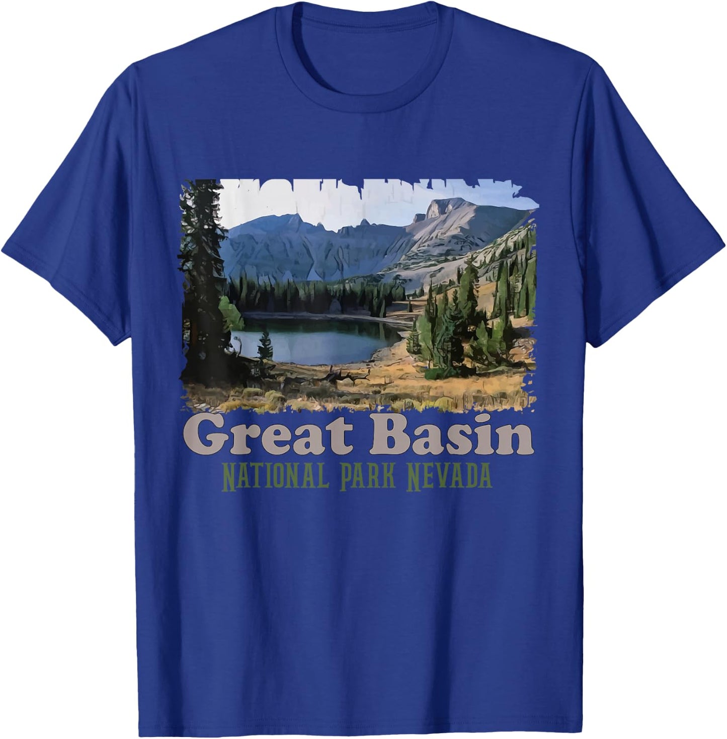 Great Basin National Park Trail 2026 Explore Nevada Camping T-Shirt - T-Shirt | Royal
