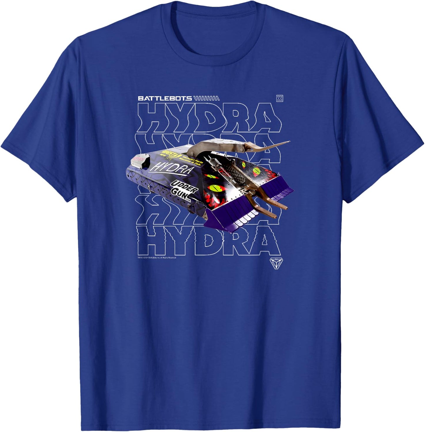 BattleBots Hydra BattleBot Logo Stack T-Shirt - T-Shirt | Royal