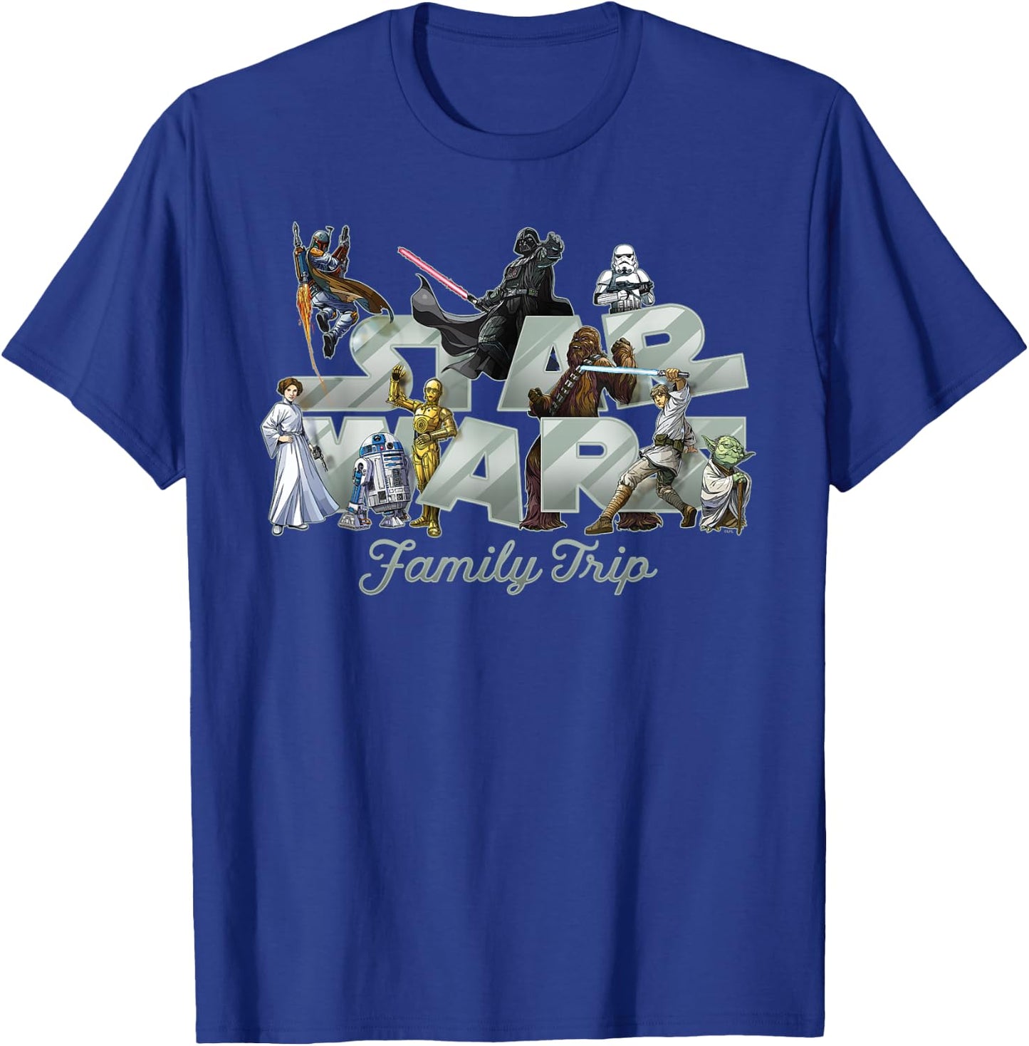 Star Wars Family Trip Original Trilogy Characters Vacation T-Shirt - T-Shirt | Royal