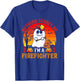 Nothing Scares Me I'm A Firefighter Scary Ghost Boo Pumpkin T-Shirt - T-Shirt | Royal