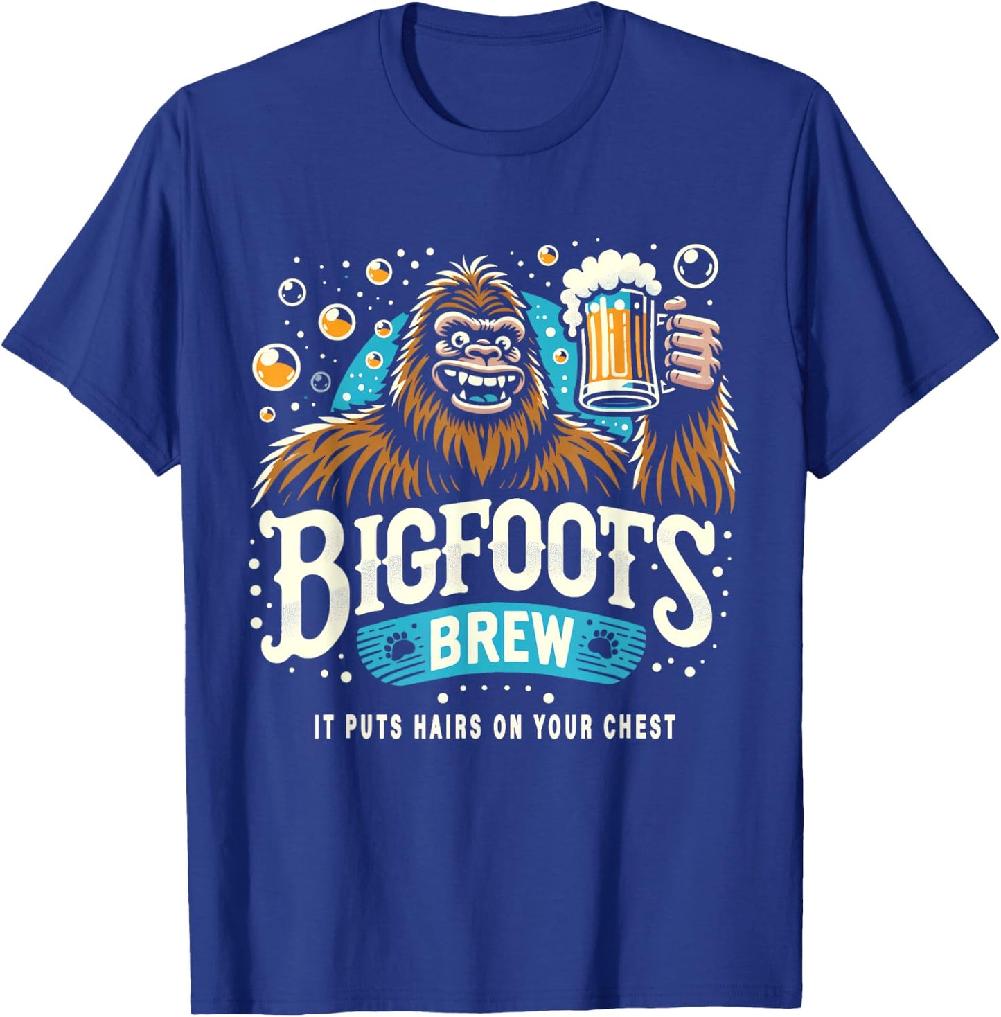 Funny Beer Brand Parody - Bigfoot Brew T-Shirt - T-Shirt | Royal