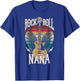 Rock n Roll Nana Vintage Guitar Player Music Lover T-Shirt - T-Shirt | Royal
