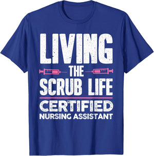 Funny Nursing Assistant Women Nursing Scrub Medical T-Shirt - T-Shirt | Royal
