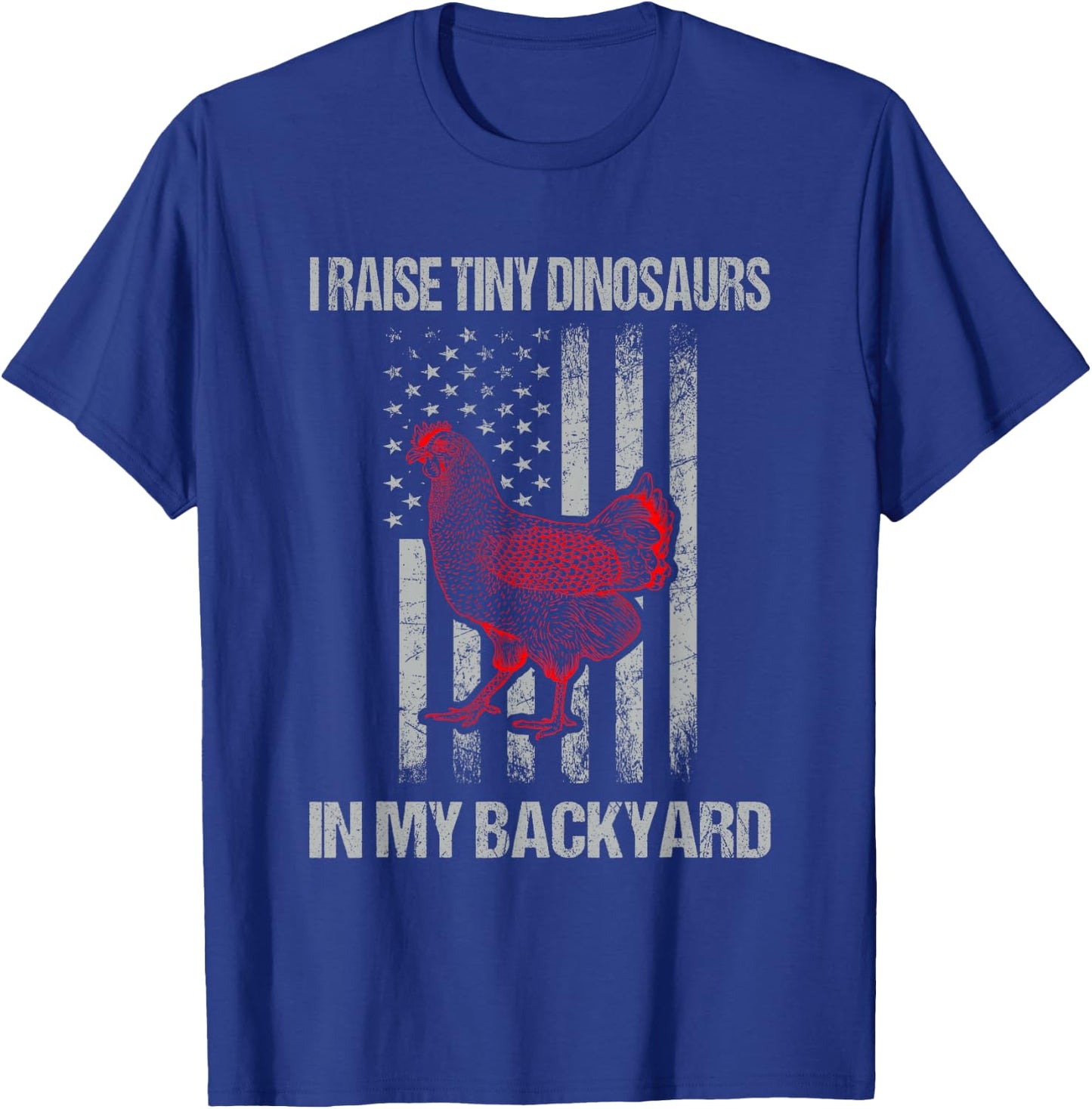 Retro Funny Future Backyard Chicken Farmer T-Shirt - T-Shirt | Royal