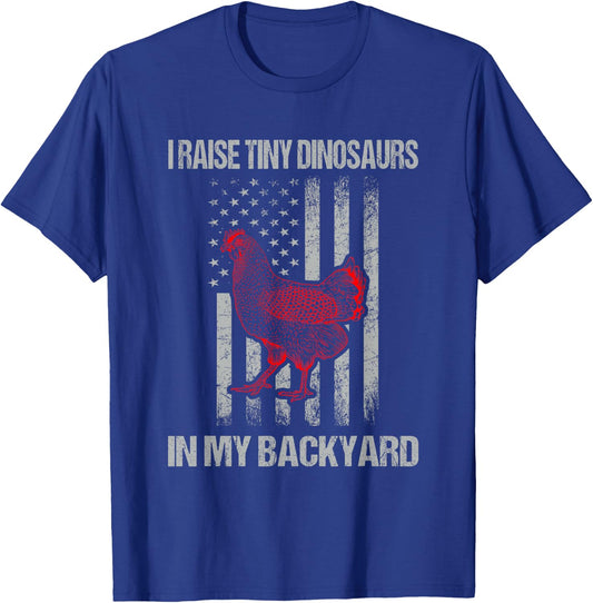 Retro Funny Future Backyard Chicken Farmer T-Shirt - T-Shirt | Royal
