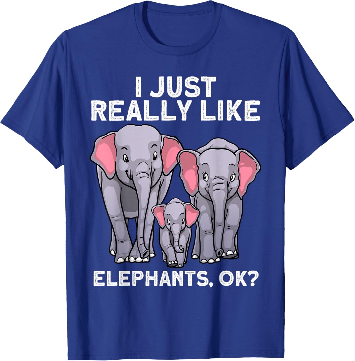 Cute Elephant Women Kids Land Animal Elephant Lover T-Shirt - T-Shirt | Royal