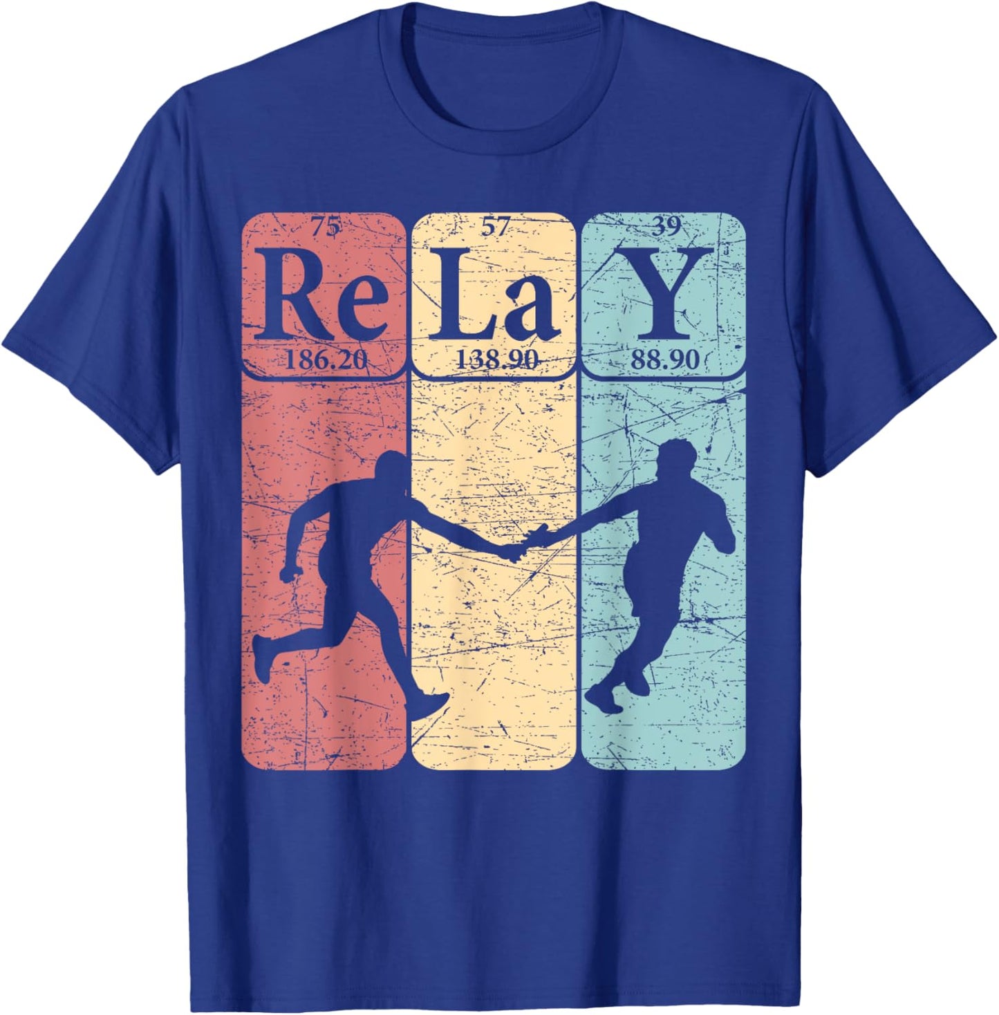 Relay Periodic Table Elements Relay Race Retro Running T-Shirt - T-Shirt | Royal