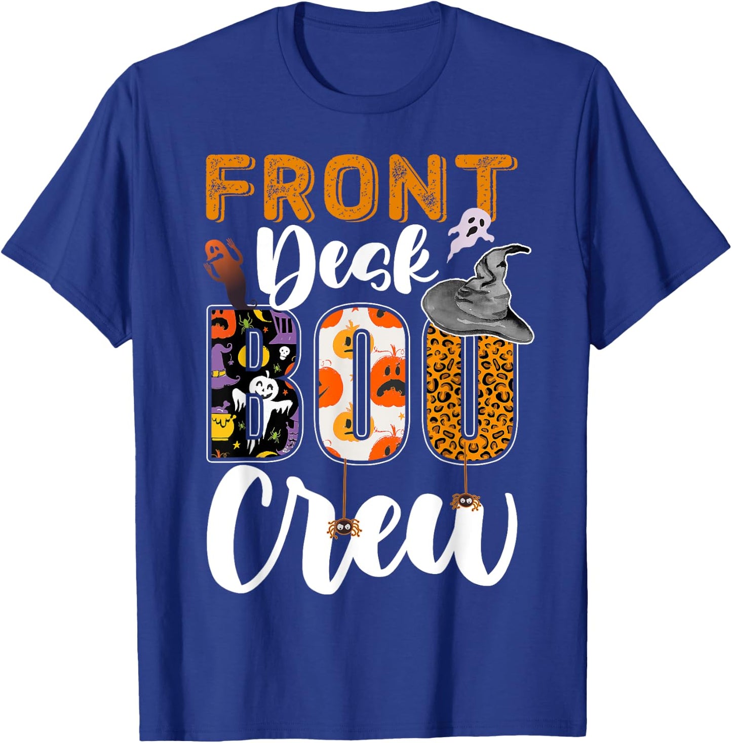 Front Desk Boo Crew Halloween Matching Lobby T-Shirt - T-Shirt | Royal