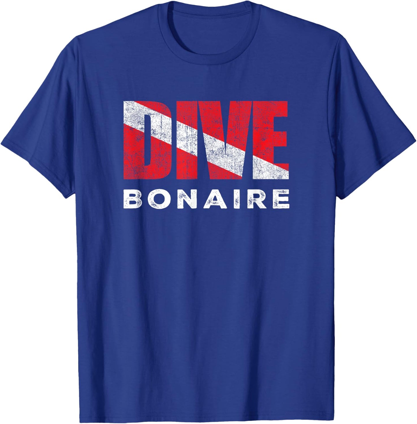 Retro Dive Bonaire Scuba Diver Vintage Dive Flag Diving T-Shirt - T-Shirt | Royal