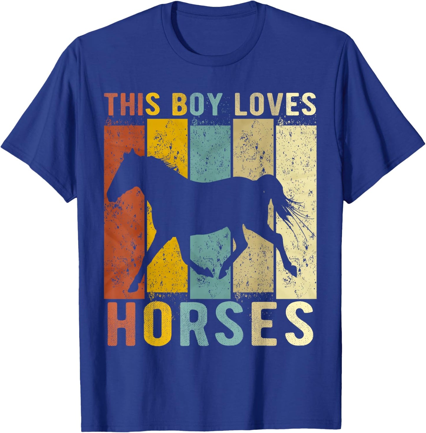 This Boy Loves Horses Boys Horse T-Shirt - T-Shirt | Royal