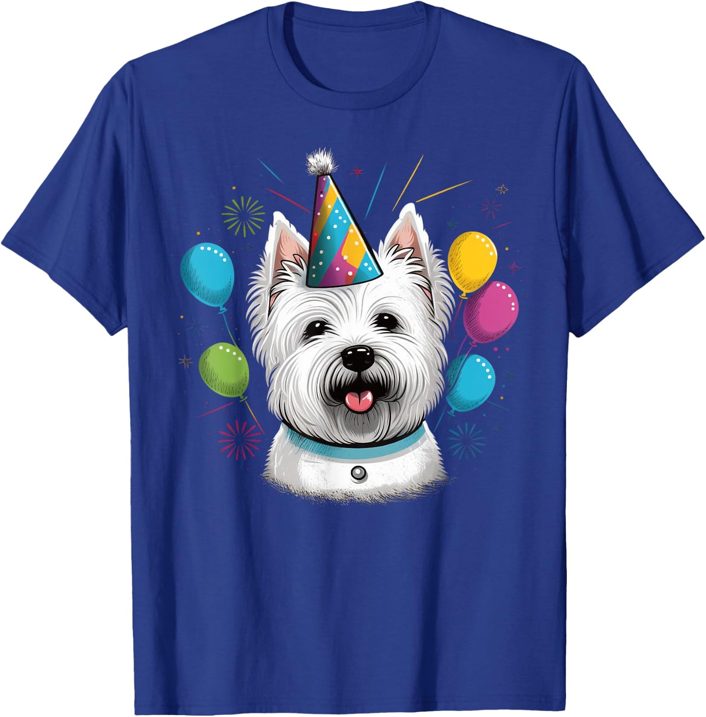 Westie Event Birthday Party West Highland White Terrier T-Shirt - T-Shirt | Royal