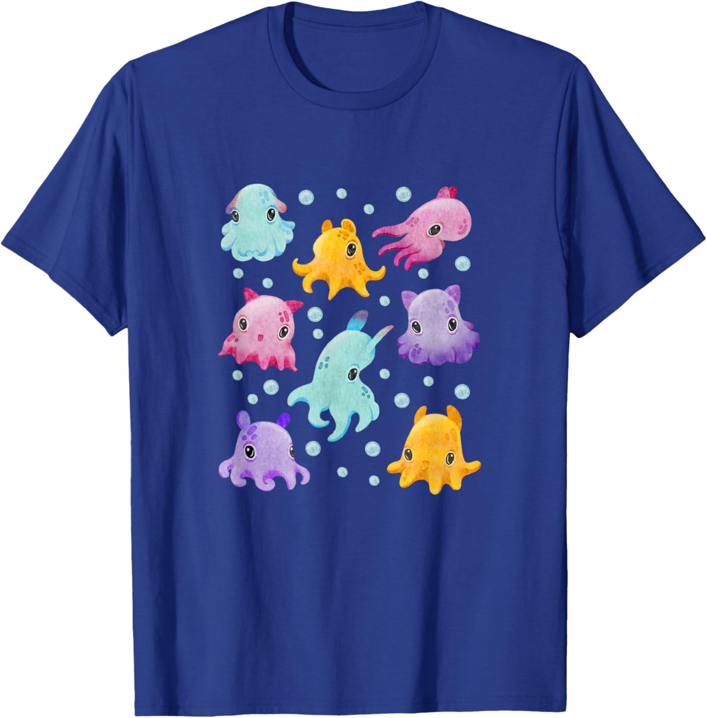 Dumbo Octopus, Cute Octopus Gift, Cute Watercolor Octopuses T-Shirt - T-Shirt | Royal
