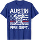 Austin Texas Fire Department Thin Red Line Logo T-Shirt - T-Shirt | Royal