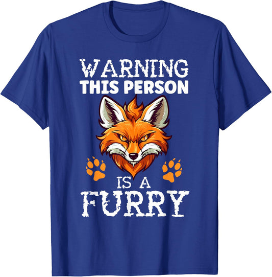 Furry Fandom Fursona Fursuit Wolf This Person Is A Furry T-Shirt - T-Shirt | Royal