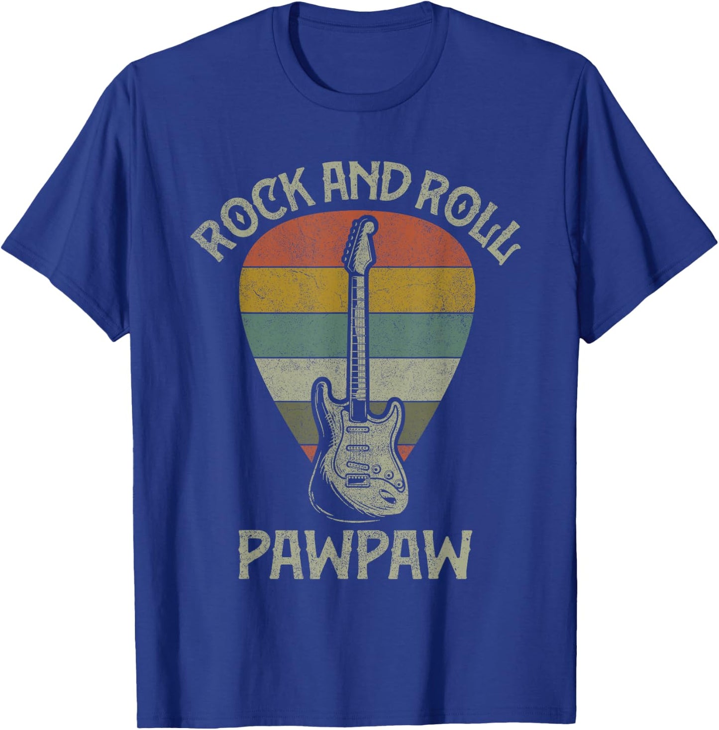 Guitarist Pawpaw Fathers Day Shirts, Guitar Player Grandpa T-Shirt - T-Shirt | Royal