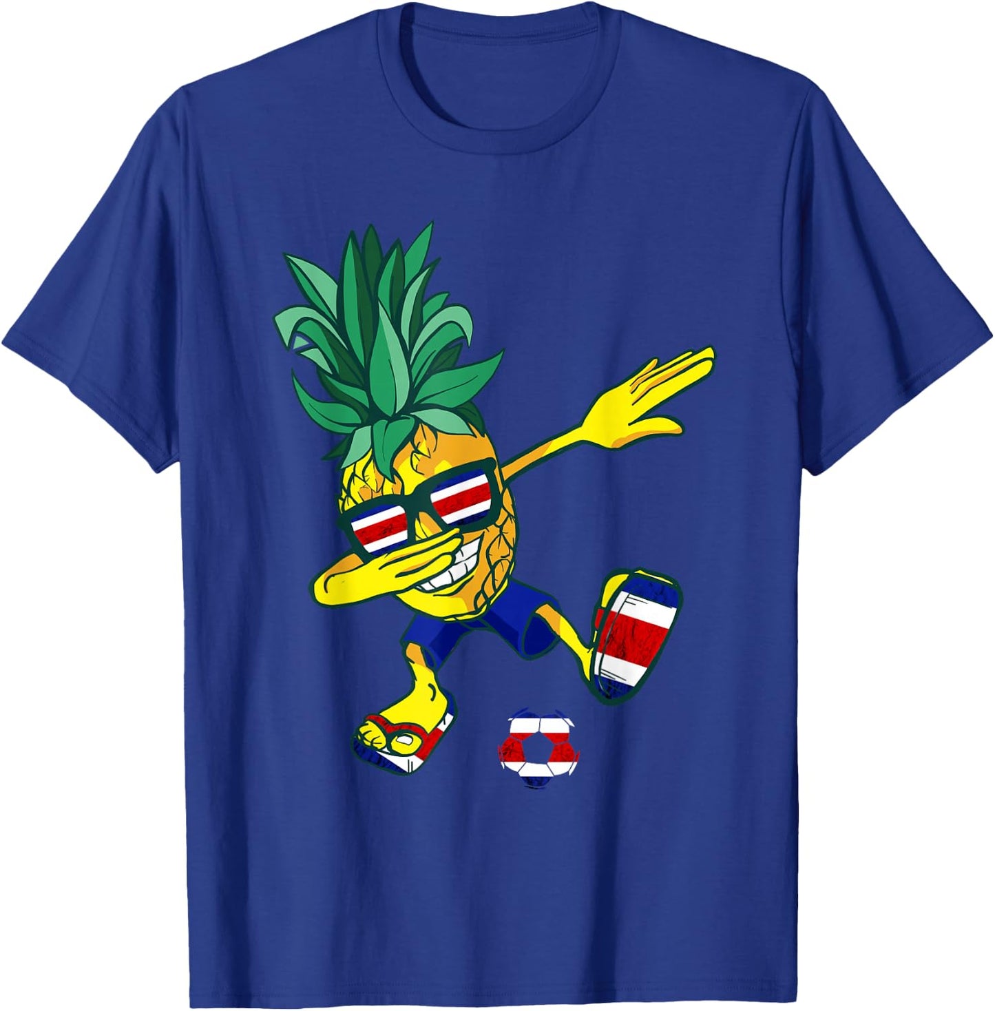 Costa Rican Roots Pineapple Costa Rica Soccer Team T-Shirt - T-Shirt | Royal